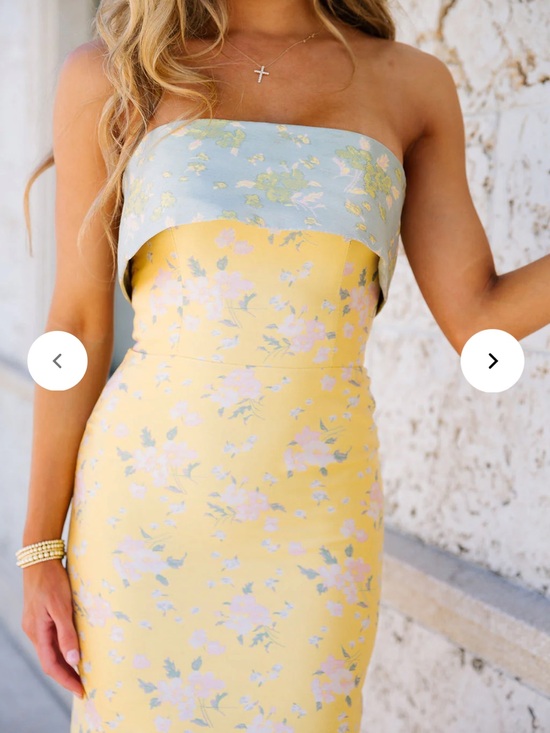 Cocolillys Dresses & Skirts - Cocolillys Coraline Dress in Yellow and Light Blue Floral